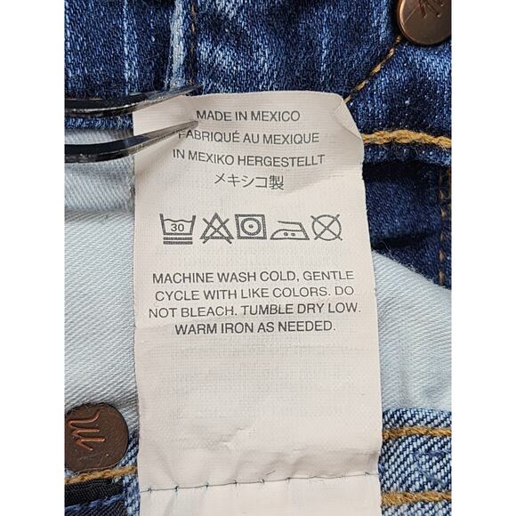 Madewell 10” High Riser Skinny Skinny Jeans Size 25 Blue Raw Hem Button Fly - Picture 9 of 15